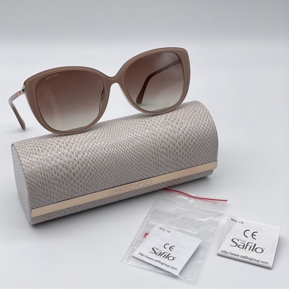 🎁😎BRAND NEW JIMMY CHOO ALY/F/S KON😎NUDE CHIMMY JHOO SUNGLASSES.😎😎